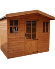 Stamford summer house with stable door and glazed windows in natural timber finish by IN Sheds